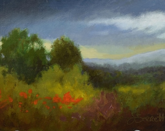September Change: Landscape Oil Painting, Plein Air Art (5x7 in)
