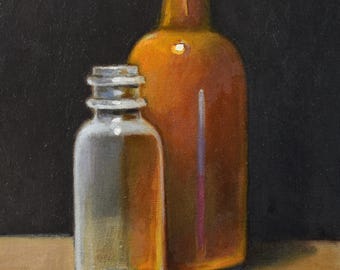 Brown Bottle-White Bottle