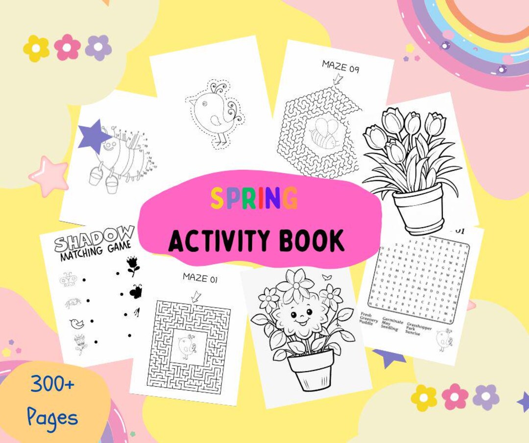 Spring Busy Book Printable –preschool & Kindergarten Learning Bundle ...