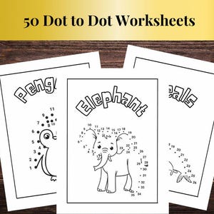 Busy Puzzles: Easy Connect the Dots and Coloring Pages – Fun Preschool Activities and Animal Printables for Kids & Toddlers