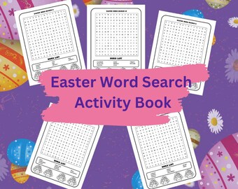 Easter Word Search Activity Book: Fun Printable for Kids (PDF)