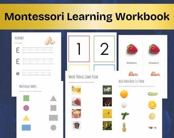 Montessori Learning Binder: Toddler Preschool Printable Workbook (PDF)