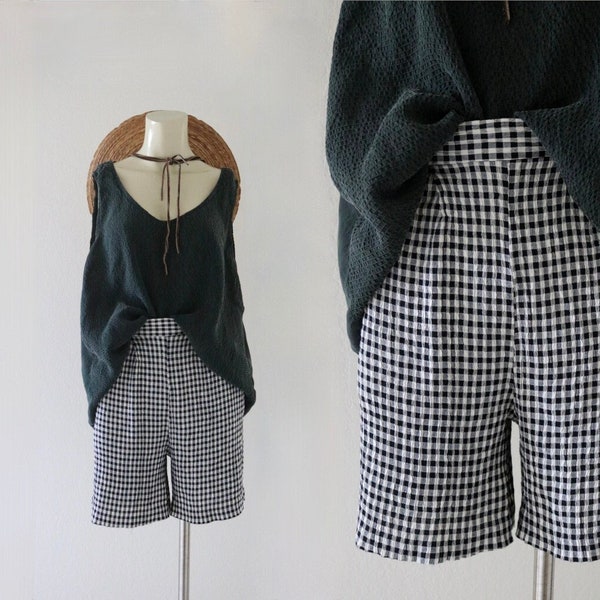 micro gingham shorts 29-32