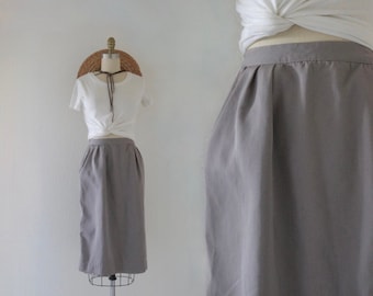 gray wool skirt - 24