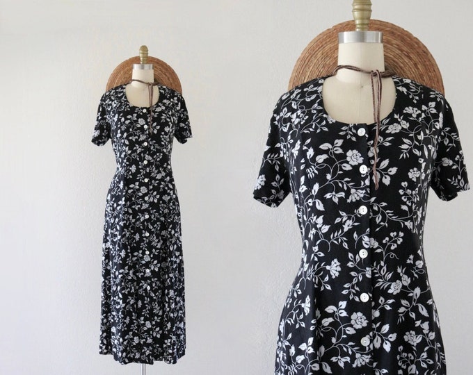 Moxie Red Floral Button Dress