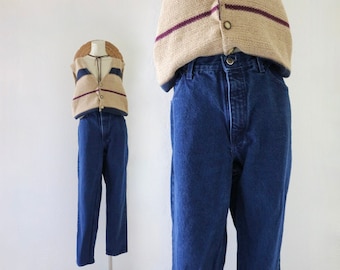 high waist usa jeans - 28 - vintage 90s y2k womens size 6 small dark blue denim high waisted casual comfortable pants