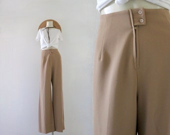 70's honey wide leg trousers - m