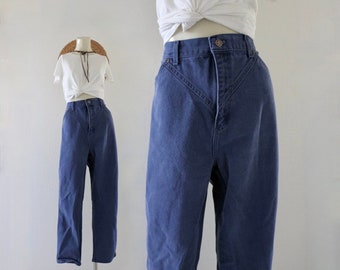 worrrn usa high waist blueberry jeans - 34 - vintage 90s y2k western high waisted cowboy cowgirl womens denim blue jeans