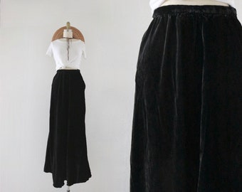 black velvet floor length skirt - 25