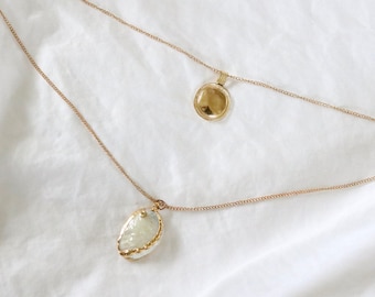 gilded pendant seashell necklace