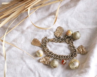 golden chunky charm bracelet