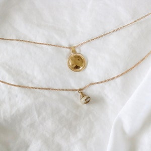 gilded pendant seashell necklace