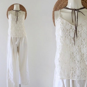 ivory lace cami - xs