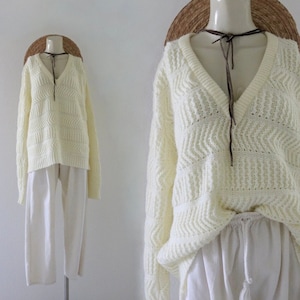 buttercream fisherman sweater