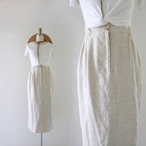 natural linen skirt 32 image 1