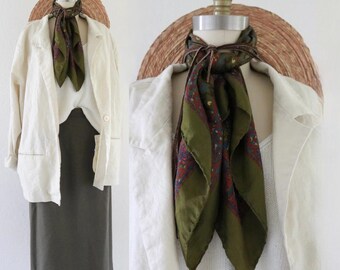 silk hand rolled scarf - vintage