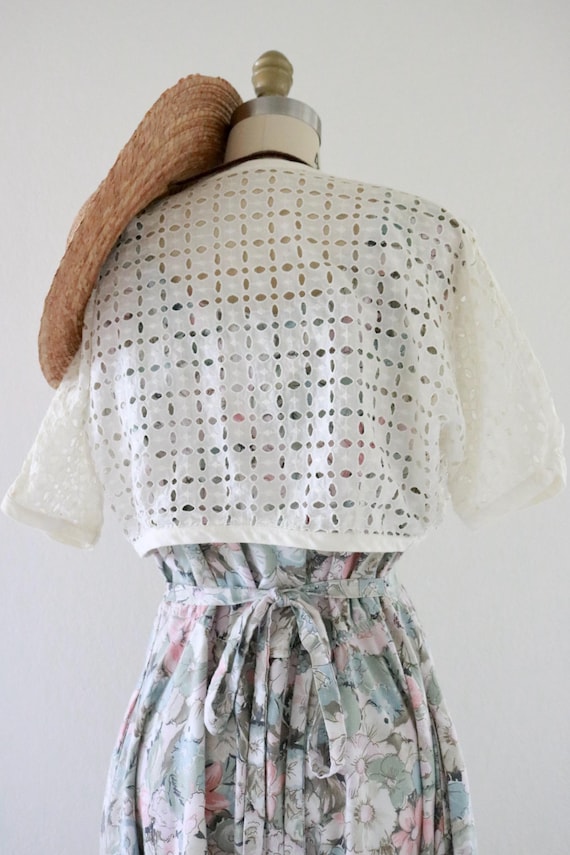 cutwork bolero jacket - m - image 7