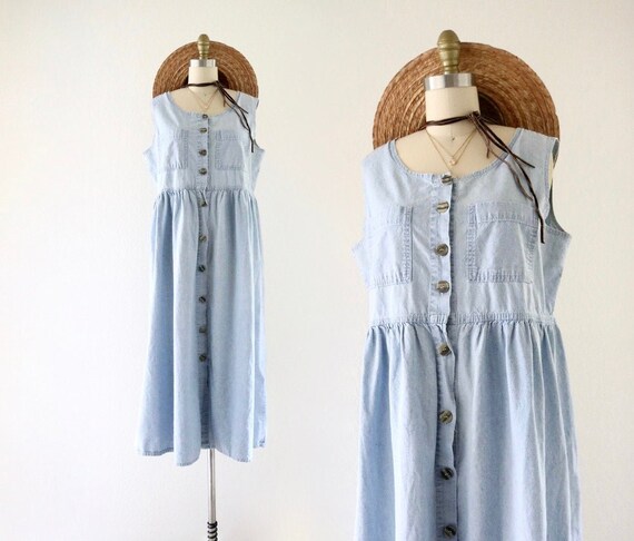 chambray market dress - m
