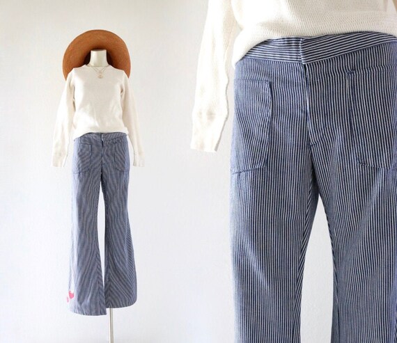 70's micro stripe flares