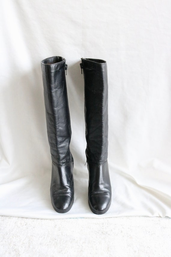 black leather boots - 7 (see details) View 3