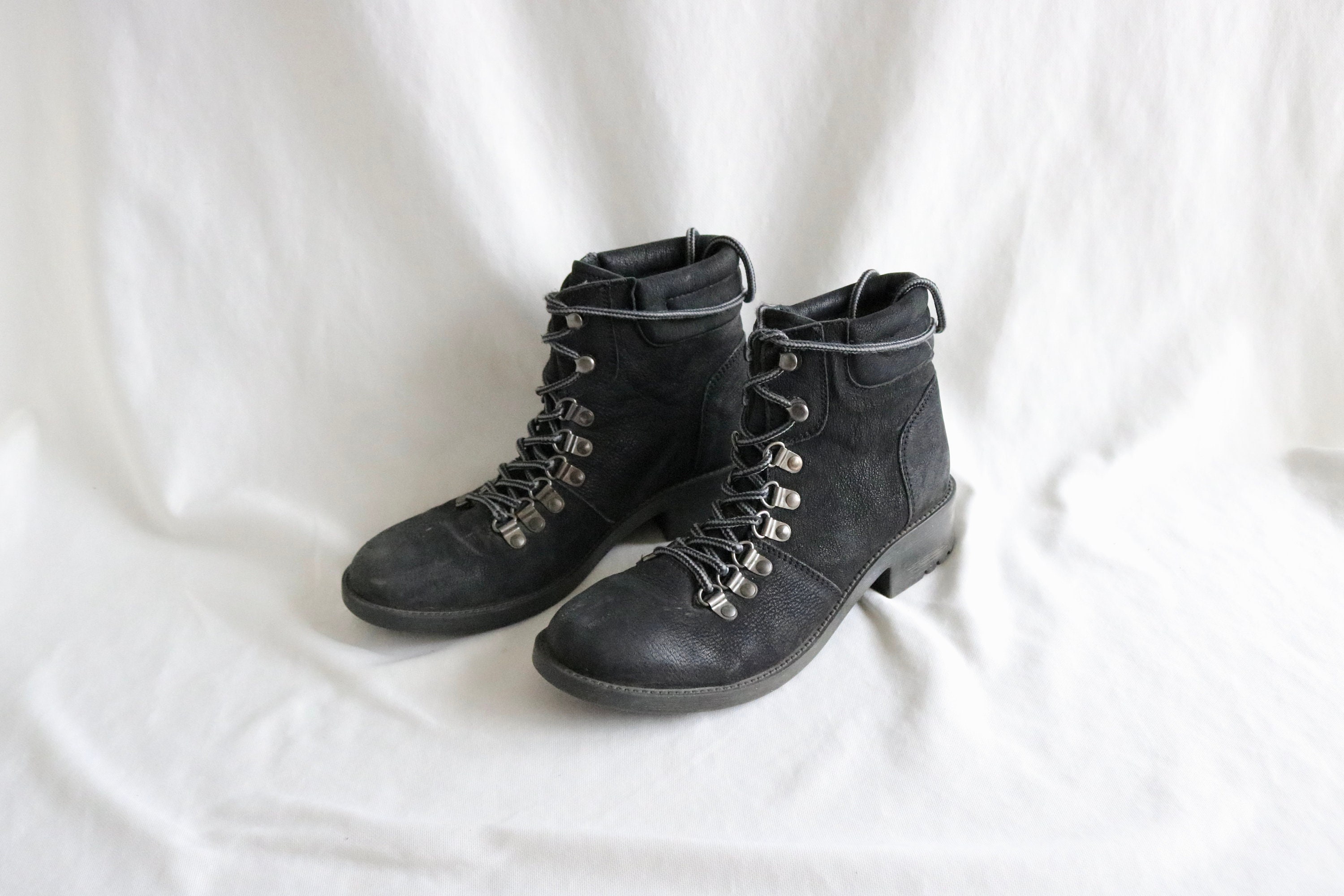 Black suede hiker boots new arrivals