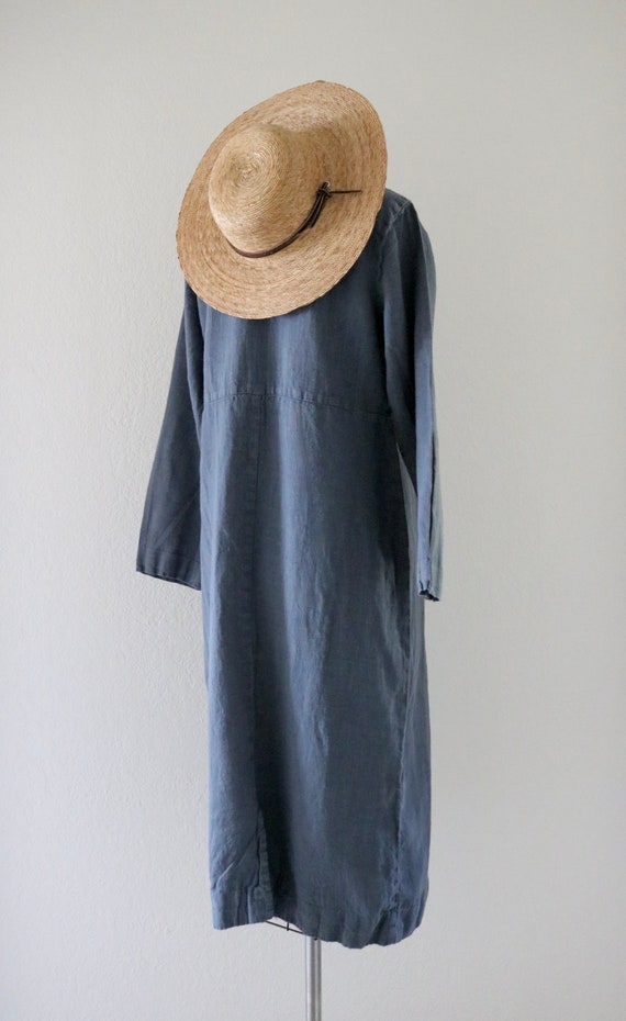 long sleeve linen dress - m - image 5
