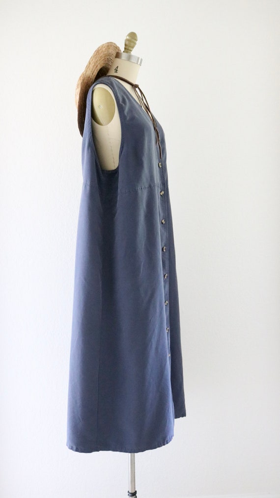 oversized soft blue sack dress - image 4