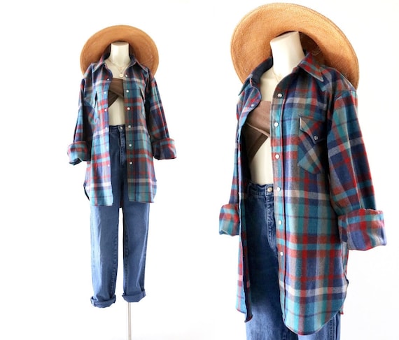 wool flannel shirt-jacket
