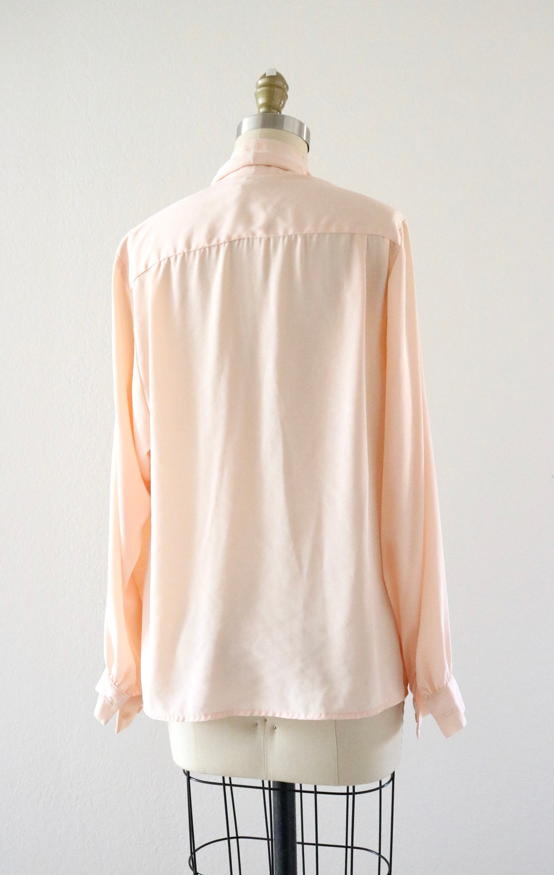 Silky apricot blouse m Etsy