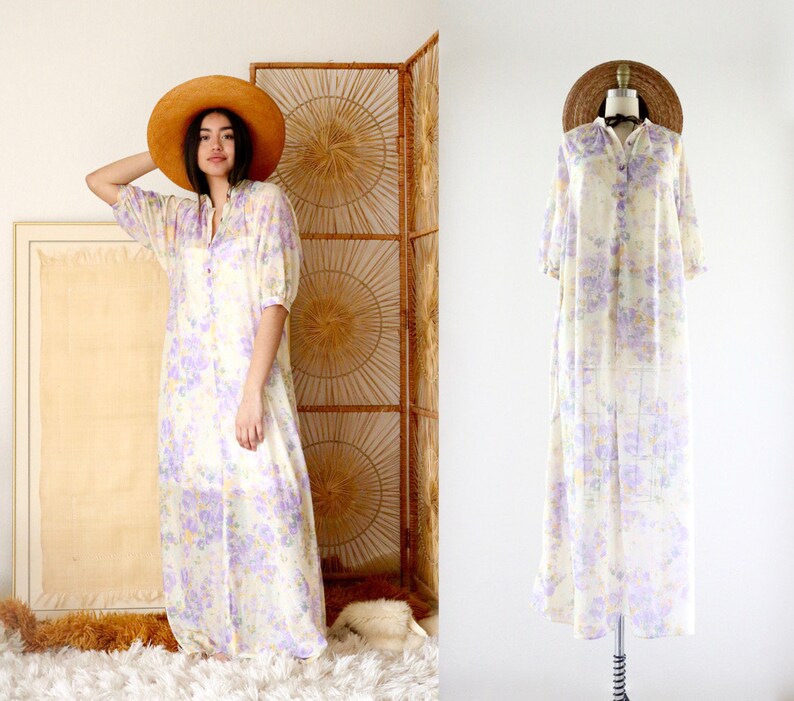 sheer floral maxi dress