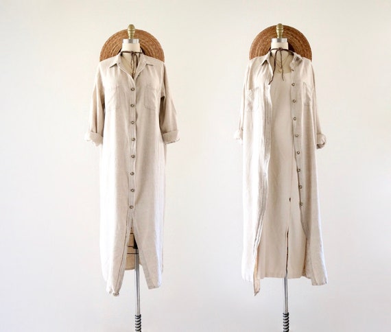 linen dress-duster - m