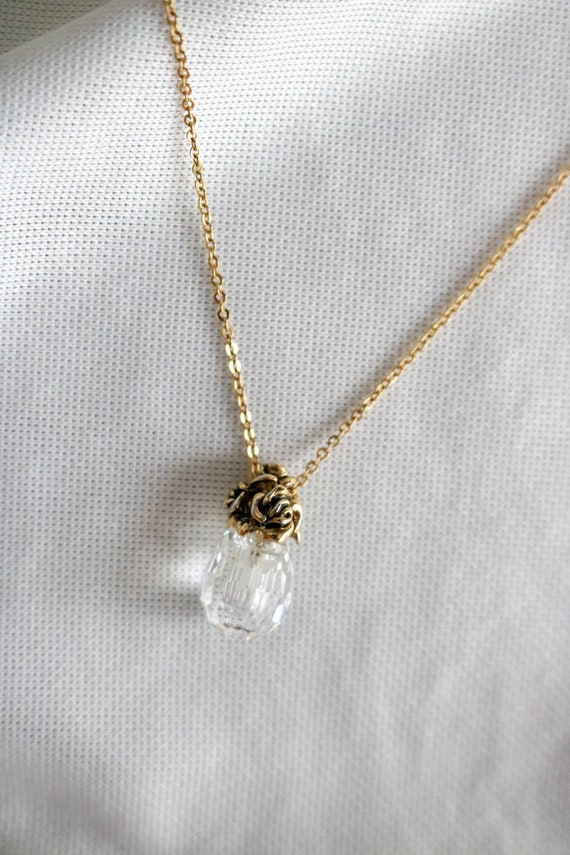 crystal teardrop necklace
