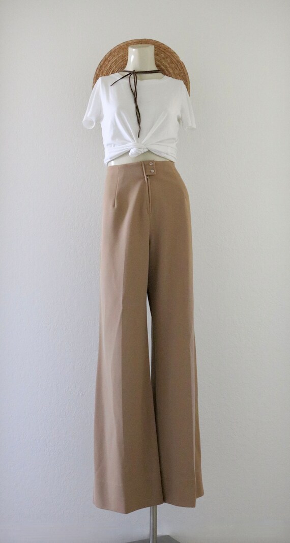 70's honey wide leg trousers - m - image 2