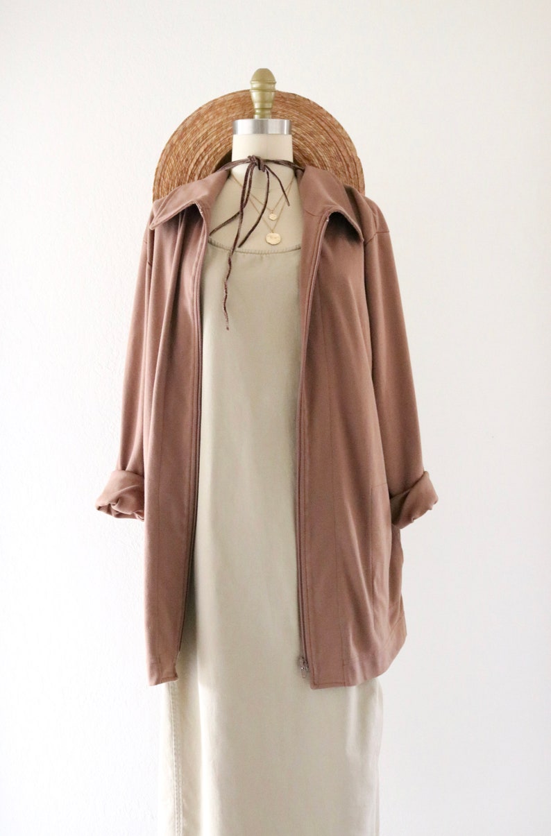 m mocha longline zip jacket