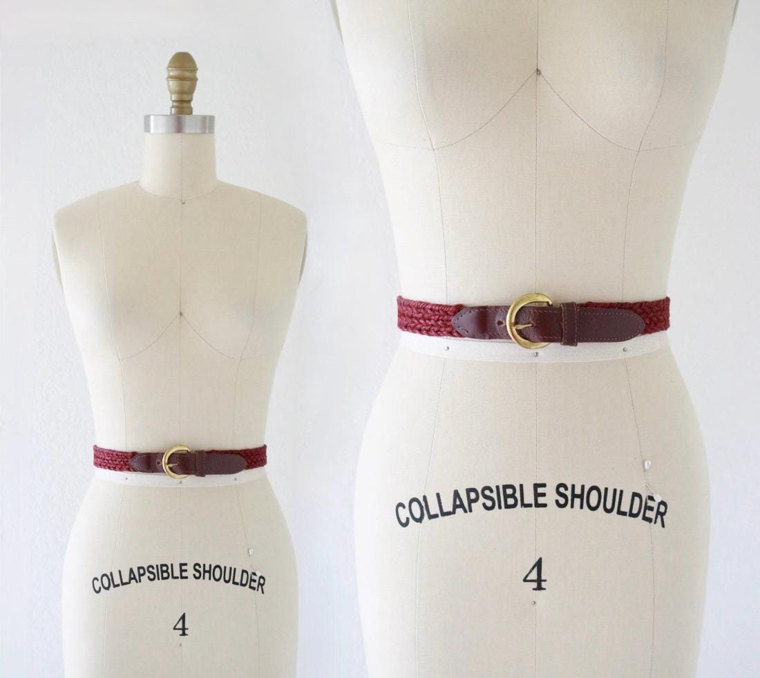 Thin Red Braided Belt - Etsy display picture 3