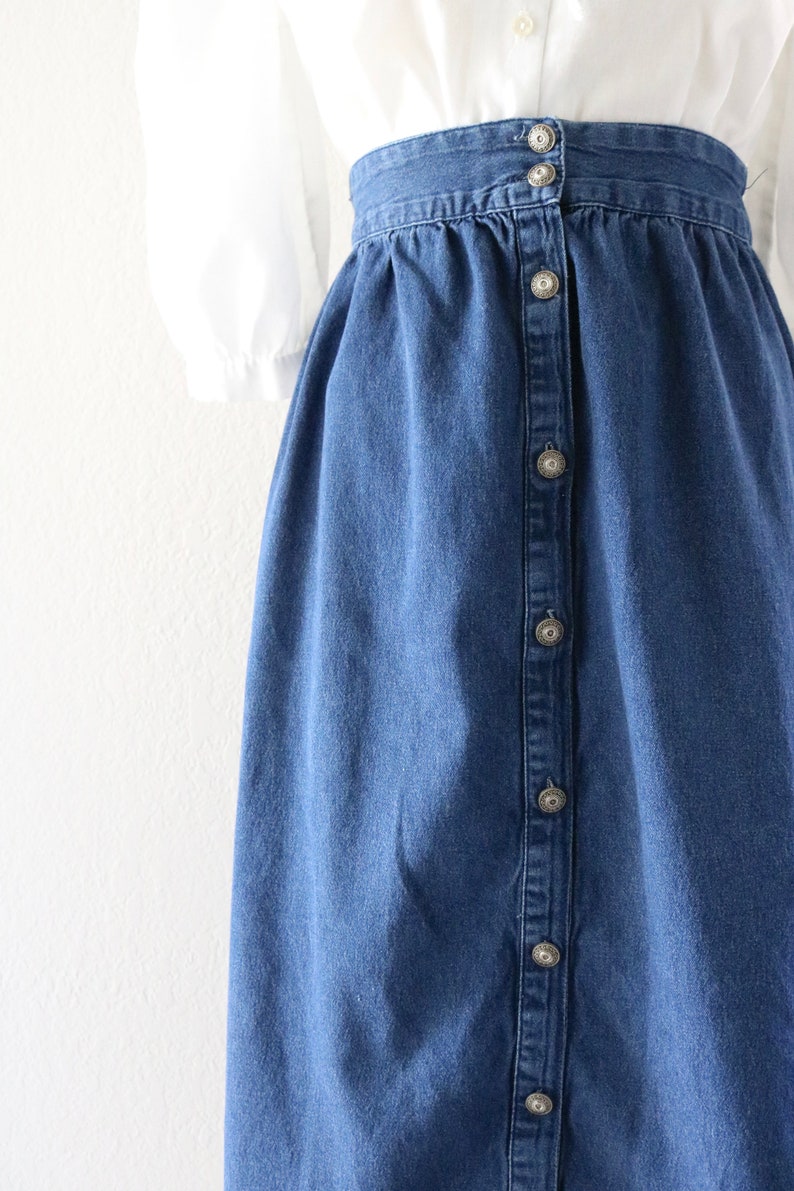 denim midi skirt 28-31
