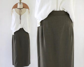 silk blend skirt - 29.5 - vintage womens