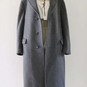 charcoal wool oversized coat vintage 80s 90s unisex mens womens gray trench jacket overcoat image 2