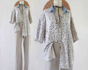 worrrn cotton top - vintage womens