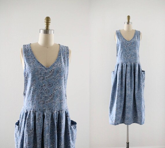 chambray jumper dress