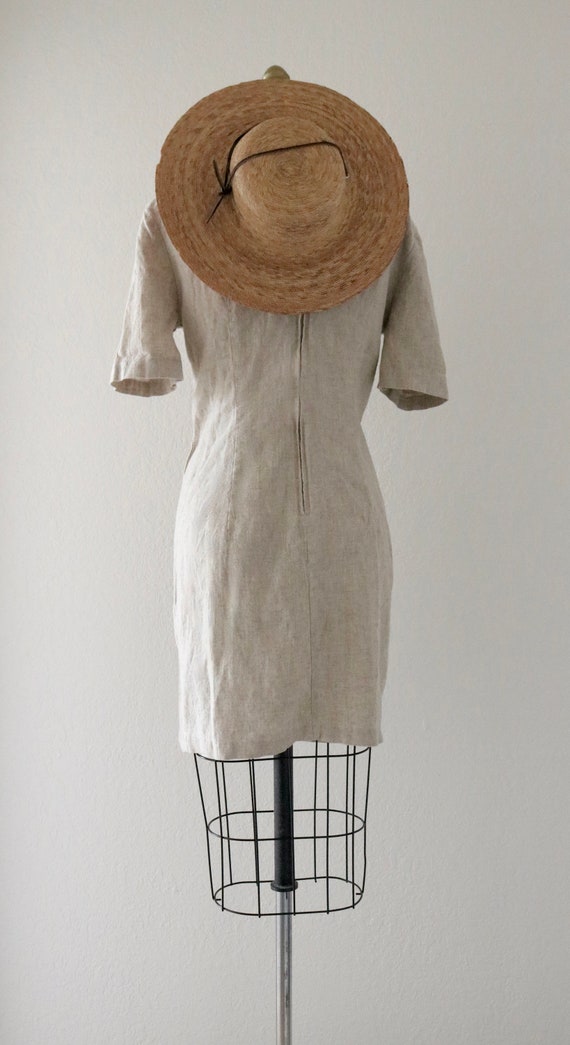 embroidered linen dress - m - image 5