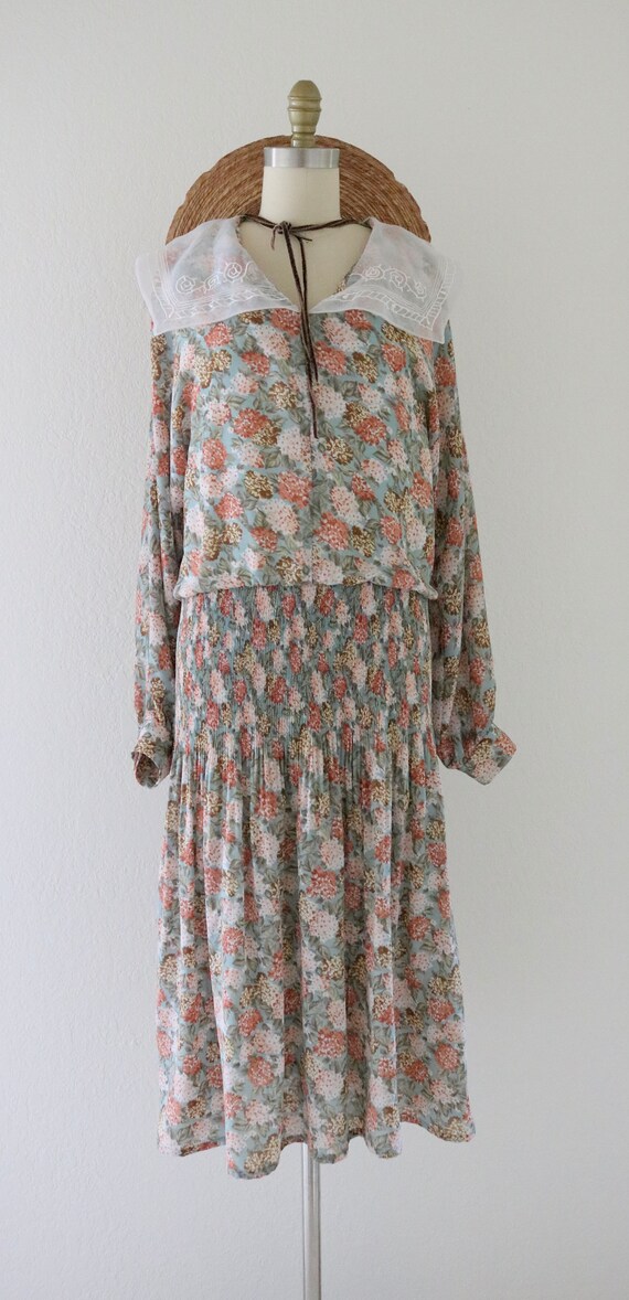 Drop Waist Chiffon Dress - Xl - Vintage 90s Y2k Womens Floral Cottage  Cottagecore Cute Spring Summer Long Sleeve Collar Long Dress - Etsy