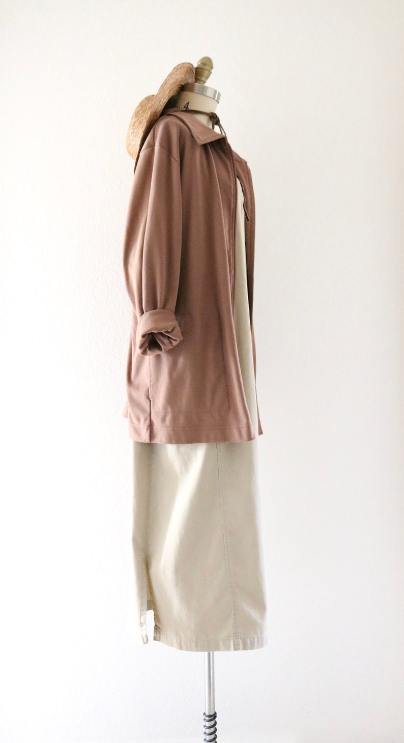 m mocha longline zip jacket