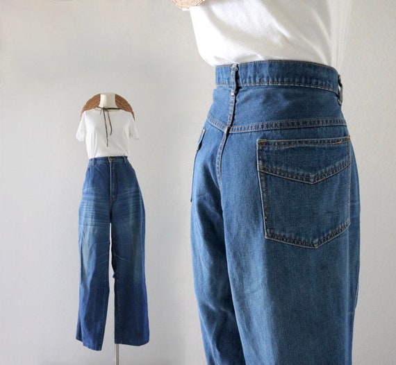 worrrn 70s jeans - 35.5 - vintage 60s 70s boho hi… - image 1