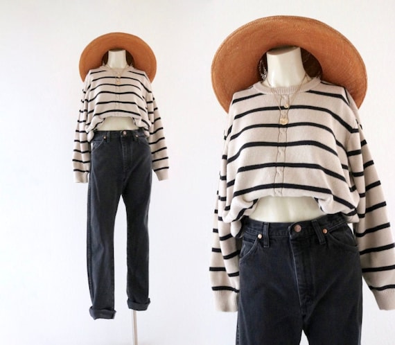 striped cotton sweater