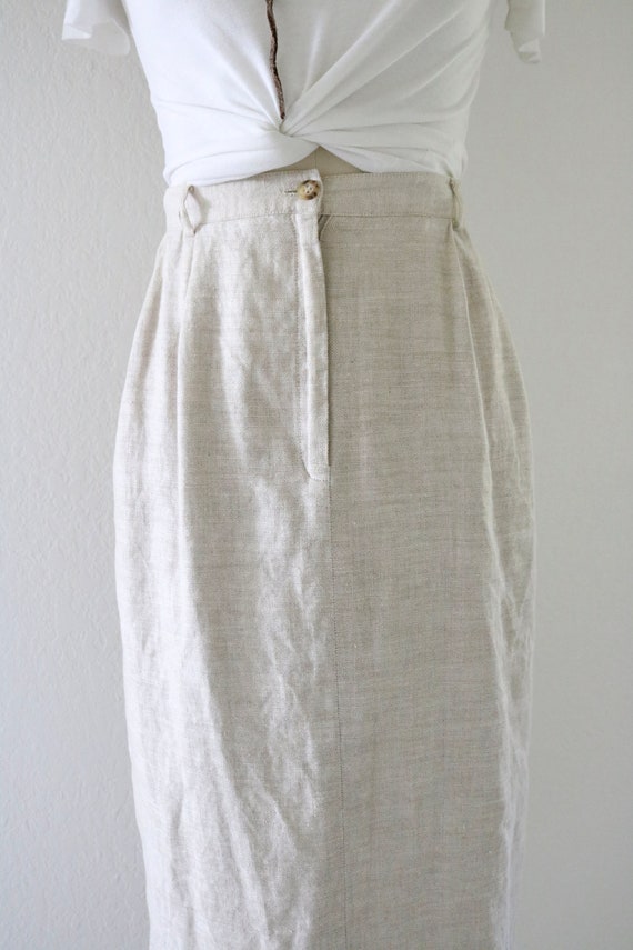 natural linen skirt - 32 - image 3