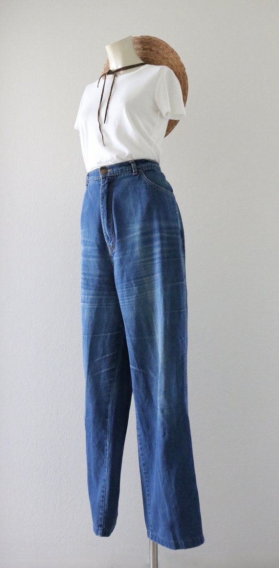 worrrn 70s jeans - 35.5 - vintage 60s 70s boho hi… - image 4