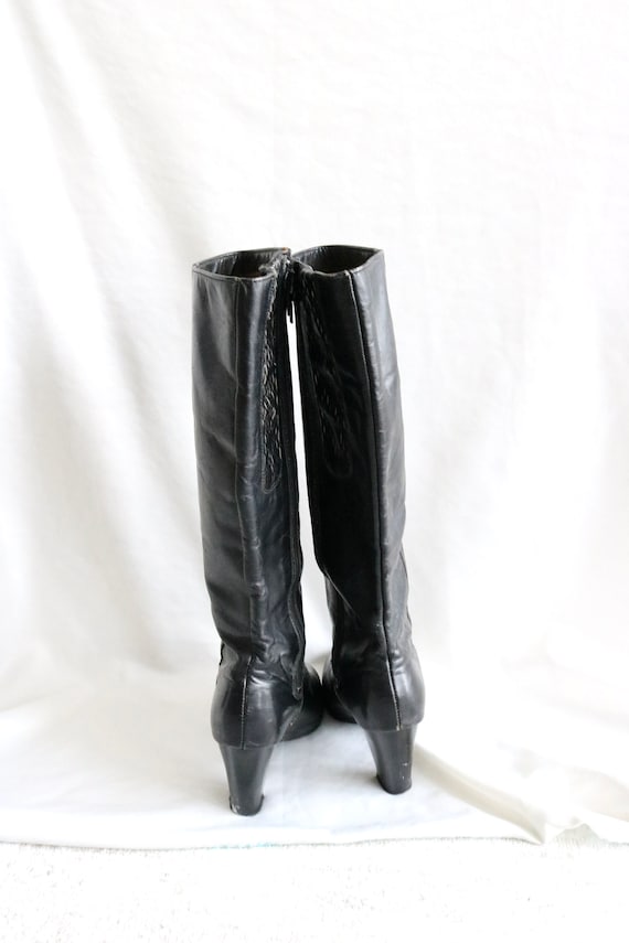 black leather boots - 7 (see details) View 5