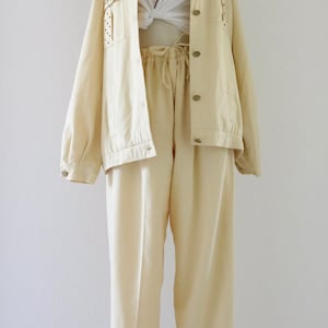 2 pc raw silk pants jacket 27-34 image 2