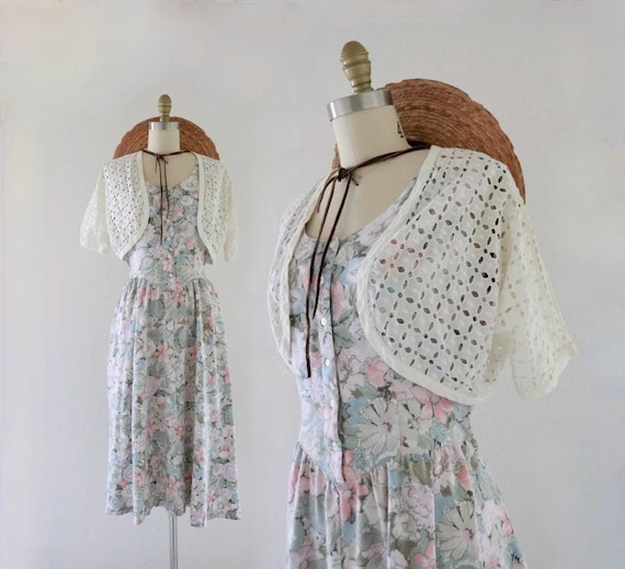 cutwork bolero jacket - m - image 1